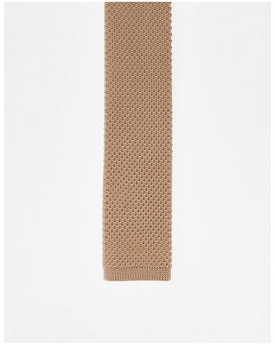 ASOS Cravate en maille - beige - Blanc