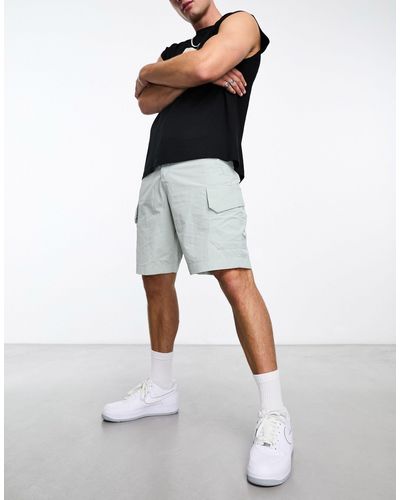 Calvin Klein Crinkle Cargo Shorts - White