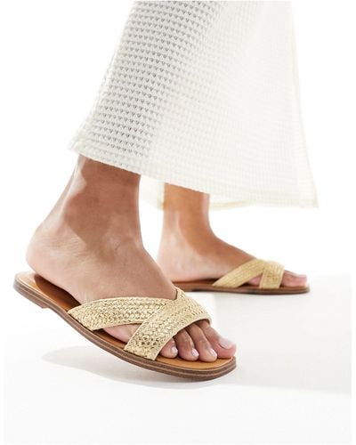 ALDO Caria Woven Flat Sandals - White