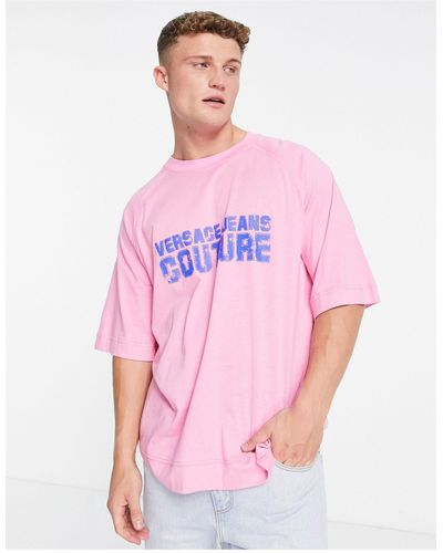 Versace Jeans Couture T-shirt style universitaire - Rose