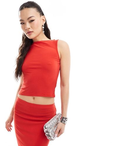 ASOS Co-ord Slinky Tank Top - Red