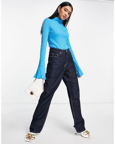 ASOS Roll Neck Sweater - Blue