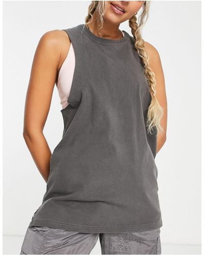 ASOS 4505 Vest With Drop Arm Hole - Gray