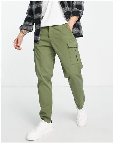 SELECTED Slim Tapered Cargo Pants - Green