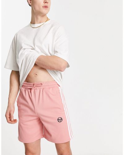 Sergio Tacchini Pantalones cortos rosas con franja lateral pietrapertosa