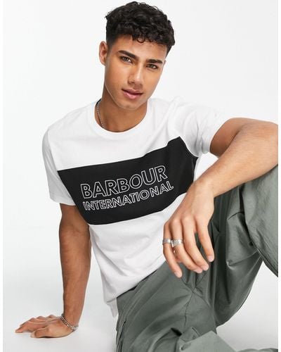 Barbour T-shirt Met Logovlak - Wit