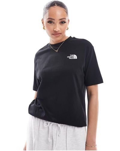 The North Face Simple dome - t-shirt oversize nera con logo - Blu