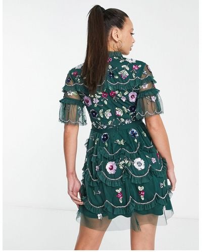Green Frock and Frill Dresses for Women | Lyst