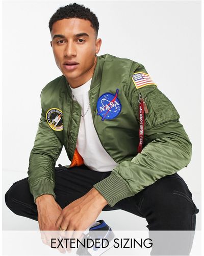 Alpha Industries Ma-1 Vf Fighter Squadron Padded Bomber Jacket in Black for  Men | Lyst UK