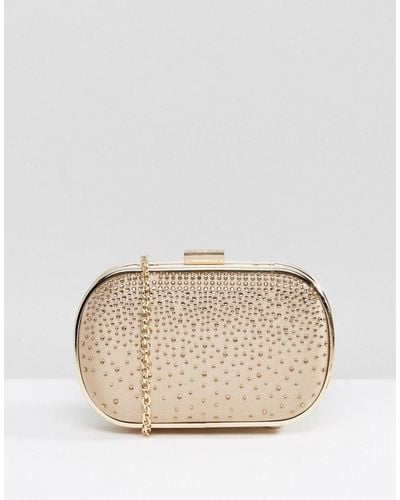 ALDO Nude Embellished Clutch Bag - Pink