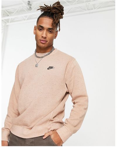 Nike – club fleece+ – sweatshirt - Natur