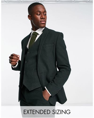 ASOS Wedding Skinny Wool Mix Suit Jacket - Gray