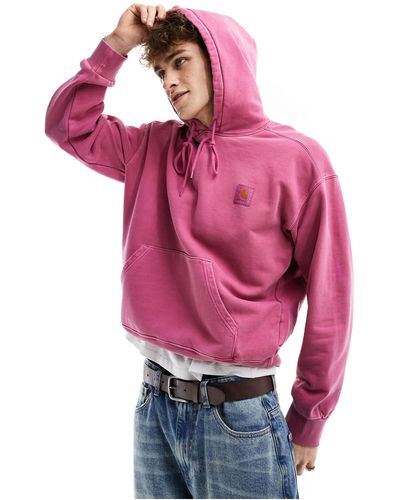 Carhartt Nelson Garment Dyed Hoodie - Pink