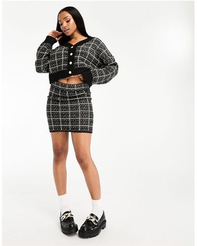 Vero Moda Boucle Mini Skirt Co-ord - Black