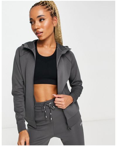 ASOS 4505 Icon Zip Though Hoodie - Part Of A Set - Black