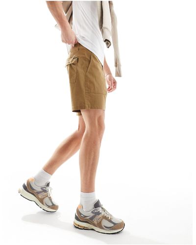 Columbia Pantalones cortos marrones utilitarios flex roc - Blanco