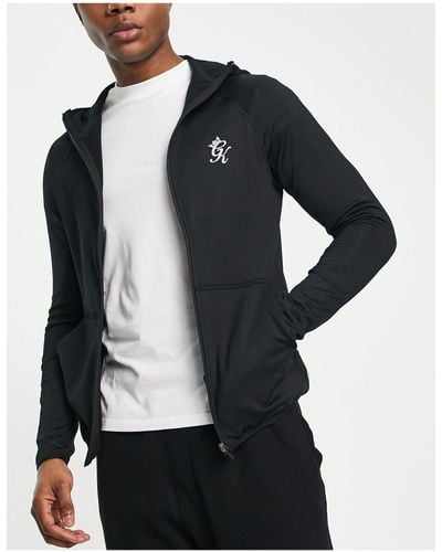 Gym King Thermal Fleece Lightweight Jacket - Black