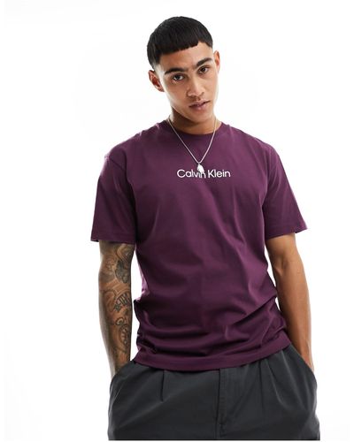 Calvin Klein Hero - t-shirt comoda con logo - Viola