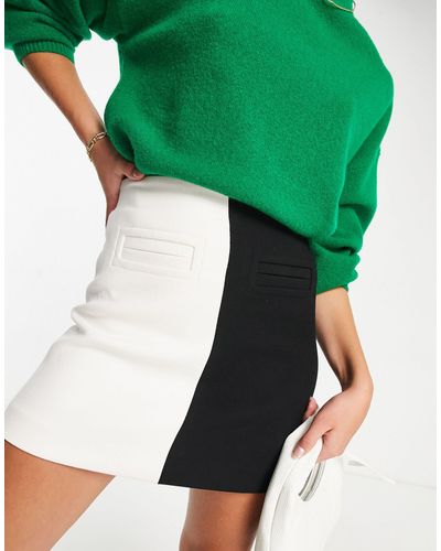 & Other Stories Color Block Mini Skirt - Green