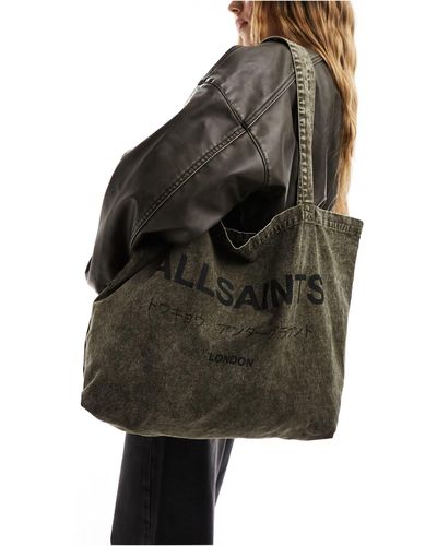 AllSaints Underground Acid Tote Bag - Black