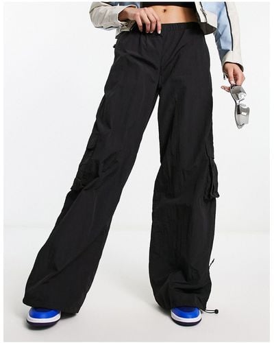 Urban Classics Pantalones cargo s estilo paracaidista - Negro