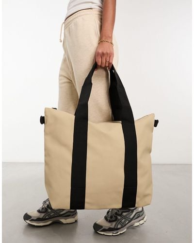 Rains 14160 Unisex Waterproof Tote Bag Mini - Natural
