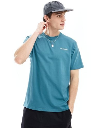 Columbia Camiseta con estampado en la espalda barton springs exclusiva en asos - Azul