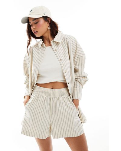 ASOS Oversized Shirt With Cutabout Panels - White