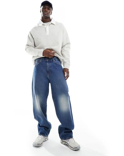 Weekday Galaxy baggy Fit Straight Leg Jeans - Blue