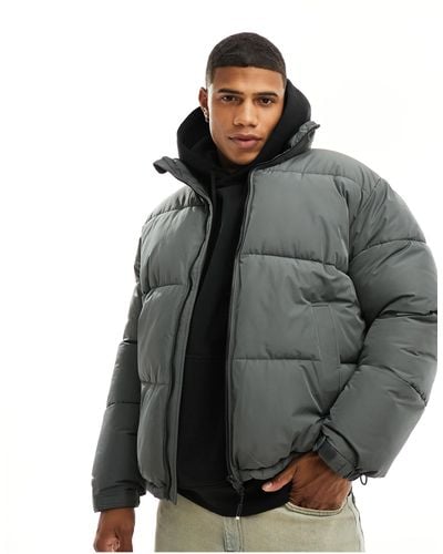 Bershka Puffer Jacket - Black