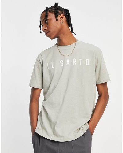 Il Sarto Core - t-shirt - sauge clair - Blanc