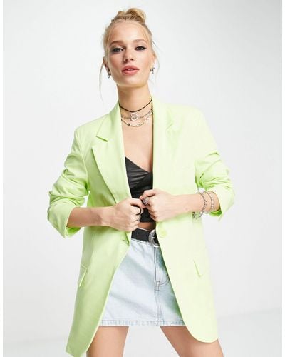 Bershka Oversized Blazer - Green