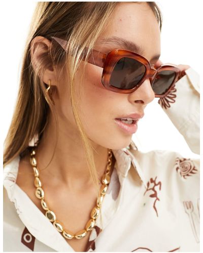 Object Rectangle Frame Sunglasses - Brown