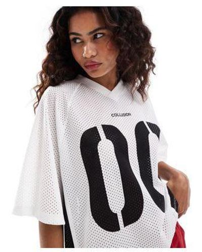 Collusion Oversized Sports Tee With Number Graphic - Black
