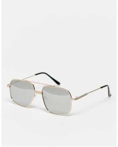 South Beach – pilotensonnenbrille aus metall - Weiß