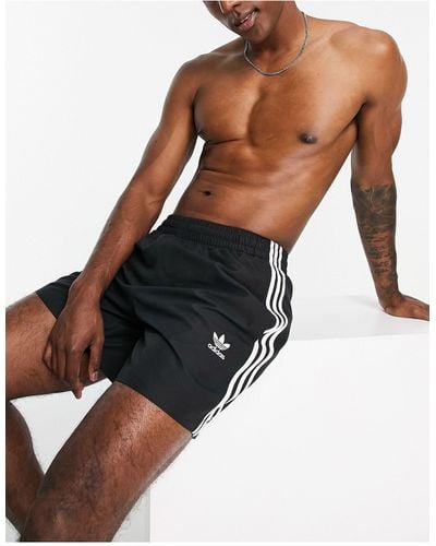 adidas Originals Swimwear 3 Stripe Shorts - Black