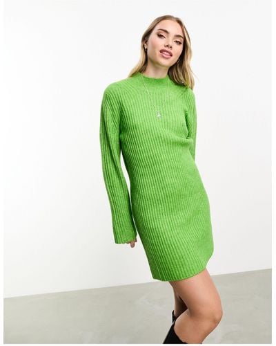 Nobody's Child Oversized Knitted Mini Dress - Green