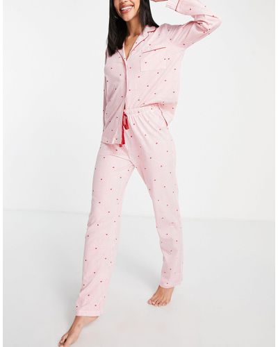 Women'secret Revere Top And Trouser Pajamas - Pink