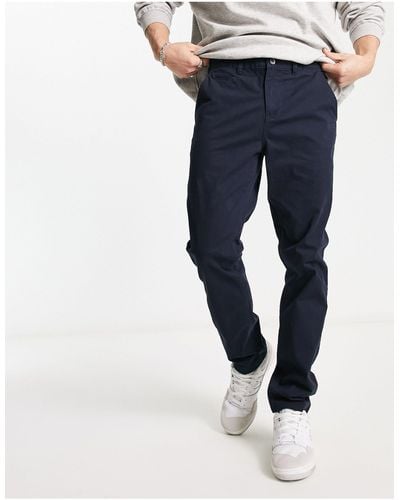 New Look Pantalon chino slim - Bleu