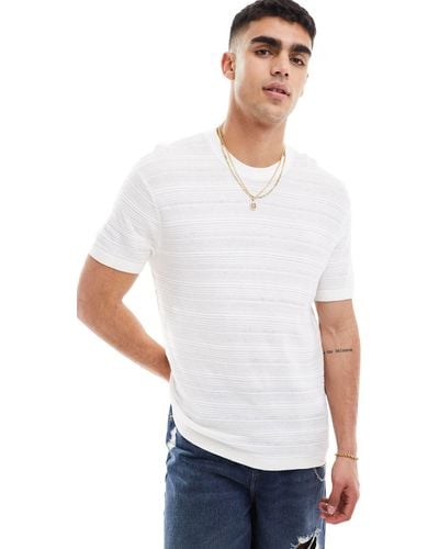 Hollister Camiseta color crema holgada - Blanco