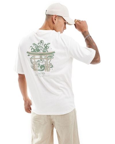 SELECTED Oversized T-shirt With Japan Backprint - White