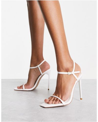 SIMMI Simmi london - nolan - sandales minimalistes à talon - verni - Blanc