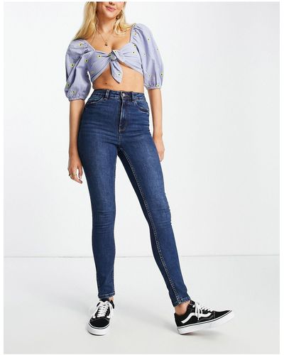 New Look Liftende En Corrigerende Skinny Jeans - Blauw