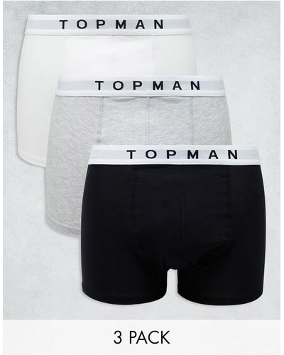 TOPMAN 3 Pack Trunks - White