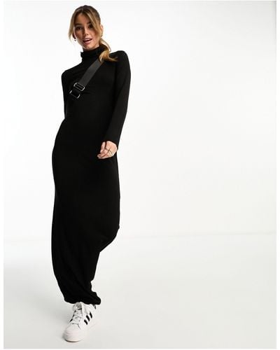 Miss Selfridge Roll Neck Maxi Dress - Black
