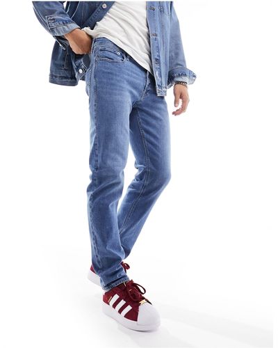 Jack & Jones Essentials – mike – schmal zulaufende jeans - Blau