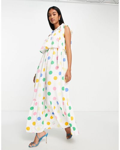 Y.A.S One Shoulder Tiered Maxi Dress - Multicolour