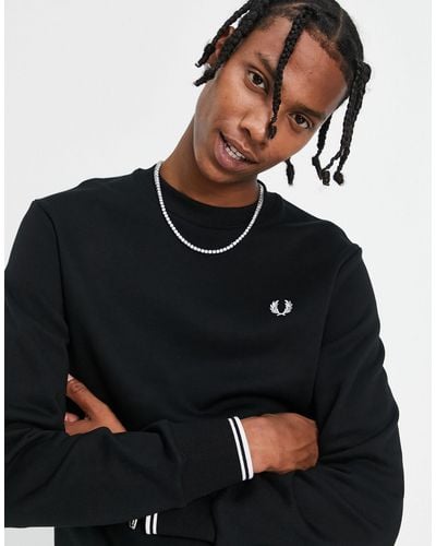 Fred Perry Crew Neck Sweat - Black