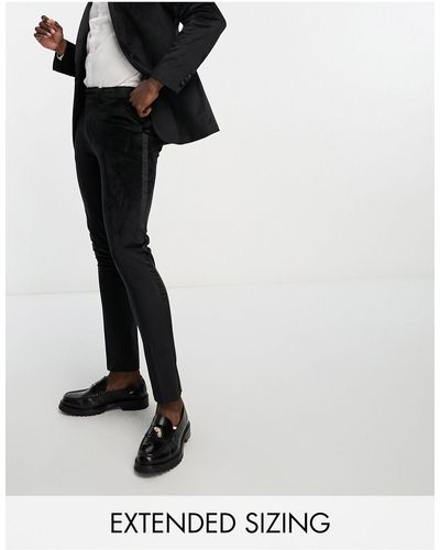 ASOS Skinny Tuxedo Suit Trouser - Black