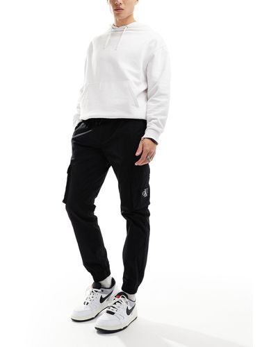 Calvin Klein Skinny Cargo Trousers - White